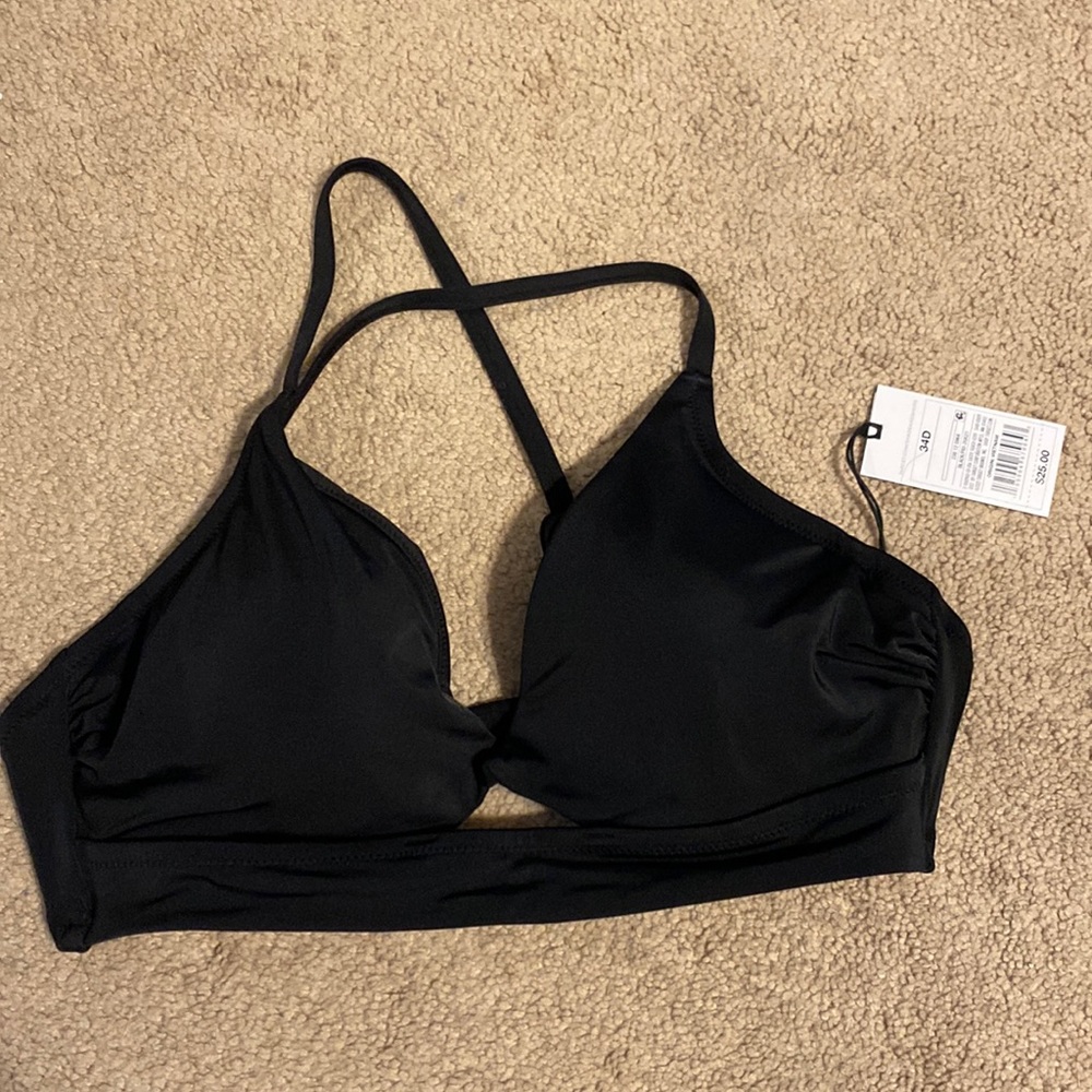 Black bathing suit top